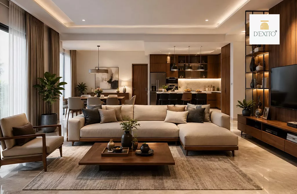Professional Interior Designer Planning Home Renovation with Layout and Materials