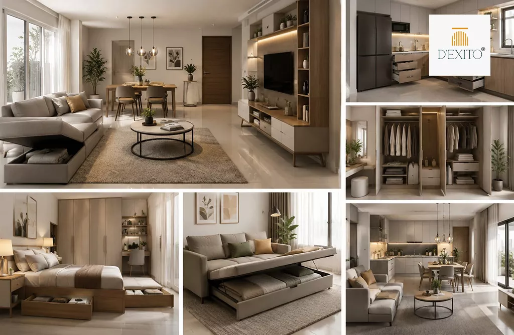 Complete Flat Interior Design with Modular Kitchen Bedroom and living Room Solutions for Hyderabad Homes.