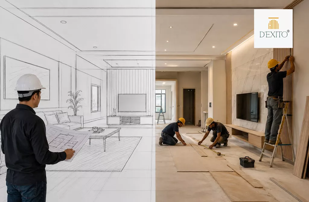 Turnkey home makeover services showing design to execution process