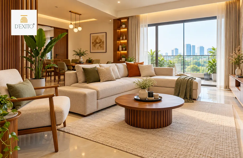 Best Interior Designers in Hyderabad Designing an Open-Plan Living Room.