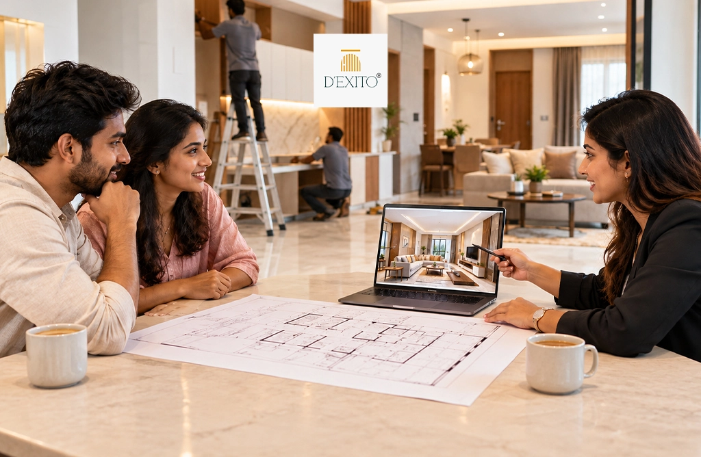 Turnkey Interior Designers in Hyderabad Planning a Home Interior Project.